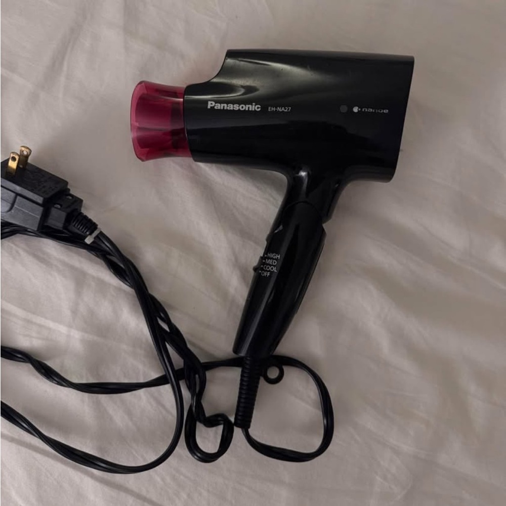 Panasonic hair dryer EH-NA27 black with pink